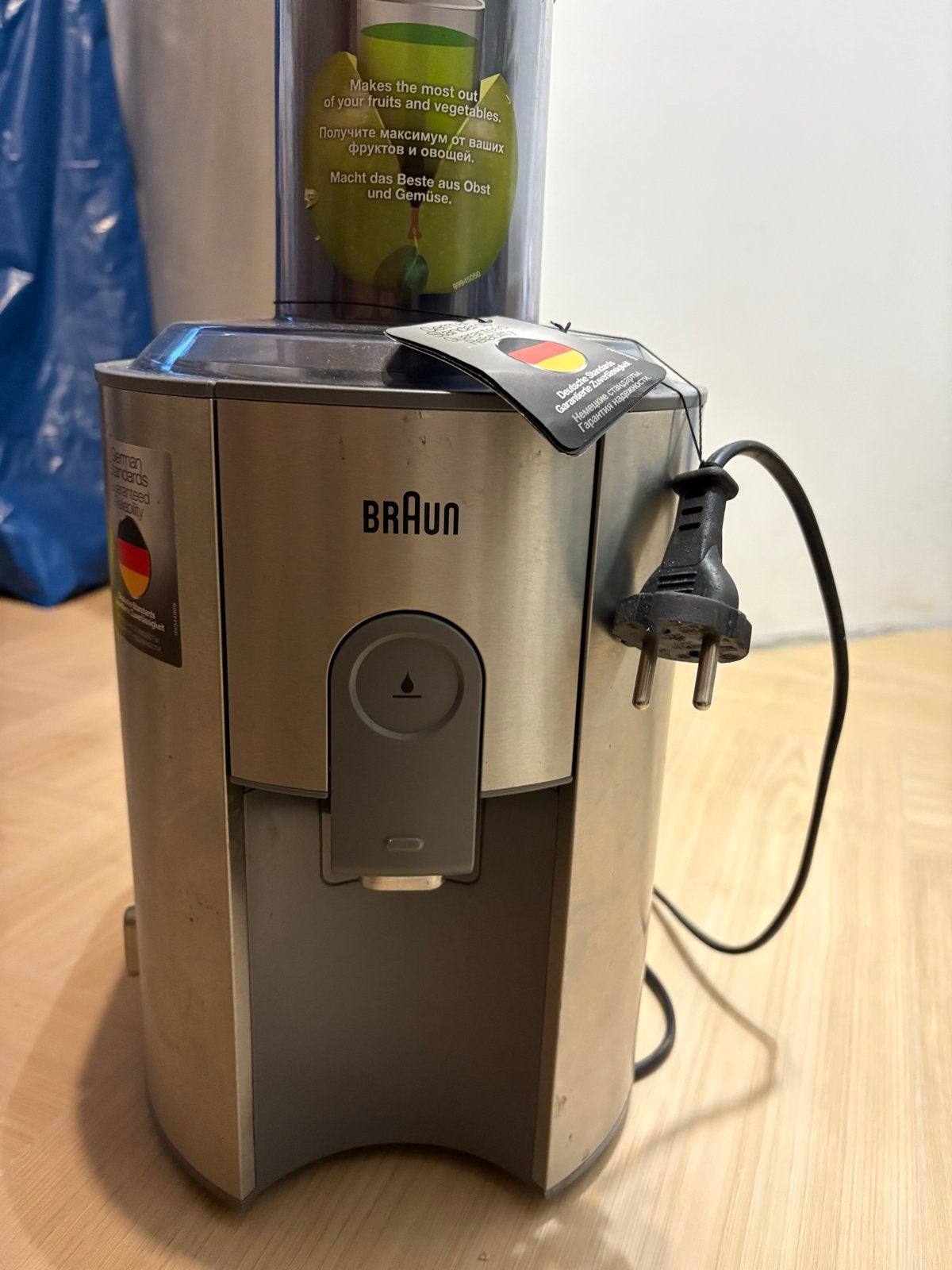 Braun sapcentrifuge - Krachtige juicer voor verse sappen, Minder dan 1 liter, Ophalen of Verzenden, Zo goed als nieuw, 2 snelheden