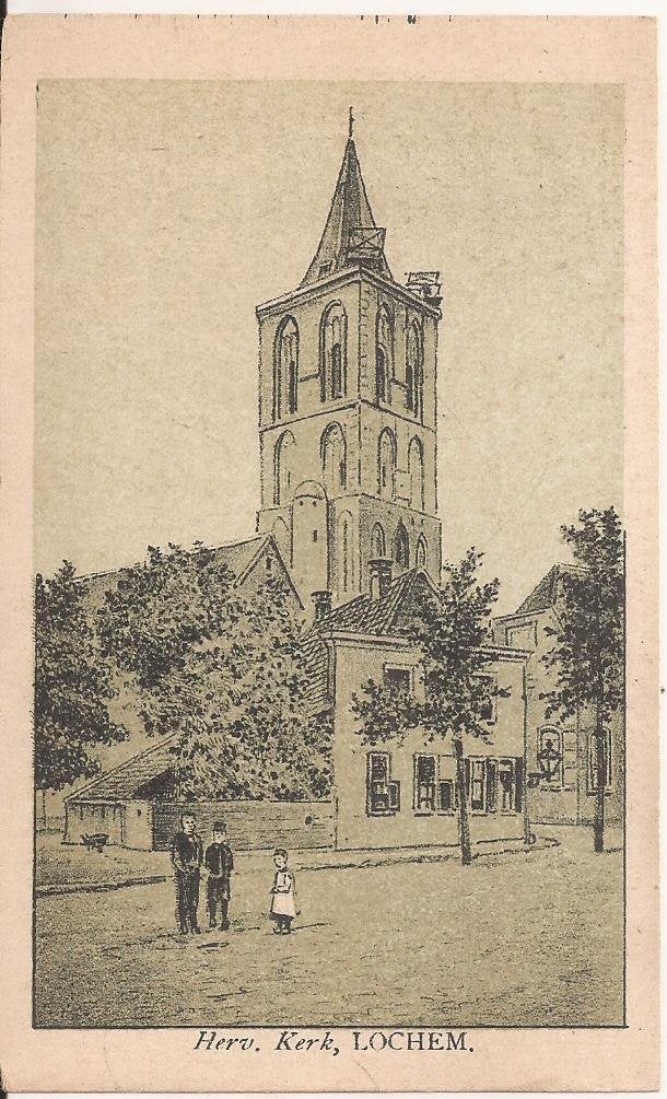 Lochem. Herv. Kerk Lochem ca. 1890 Litho, 1800 - 1899, Architectuur, Ophalen of Verzenden, Origineel