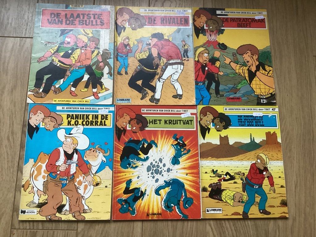 6x Chick Bill, Meerdere stripboeken, Ophalen of Verzenden, Gelezen