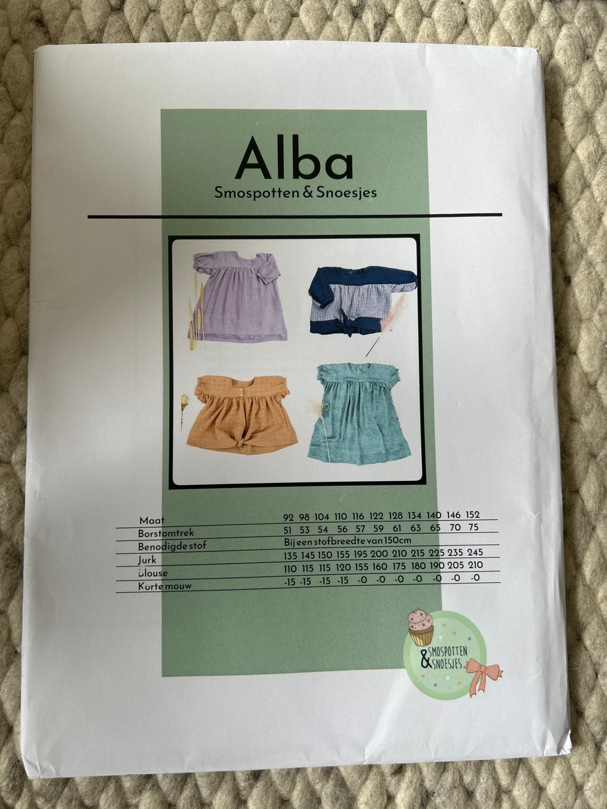 Alba Smospotten & Snoesjes Naaipatroon Jurk/Blouse, Overige merken, Overige typen, Kind, Nieuw