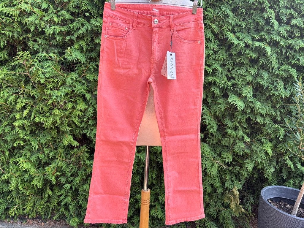 Bianco Camilla Cropped Broek - Coral mt 36 - Nieuw (NP €110), Kleding | Dames, Spijkerbroeken en Jeans, Bianco, Overige kleuren