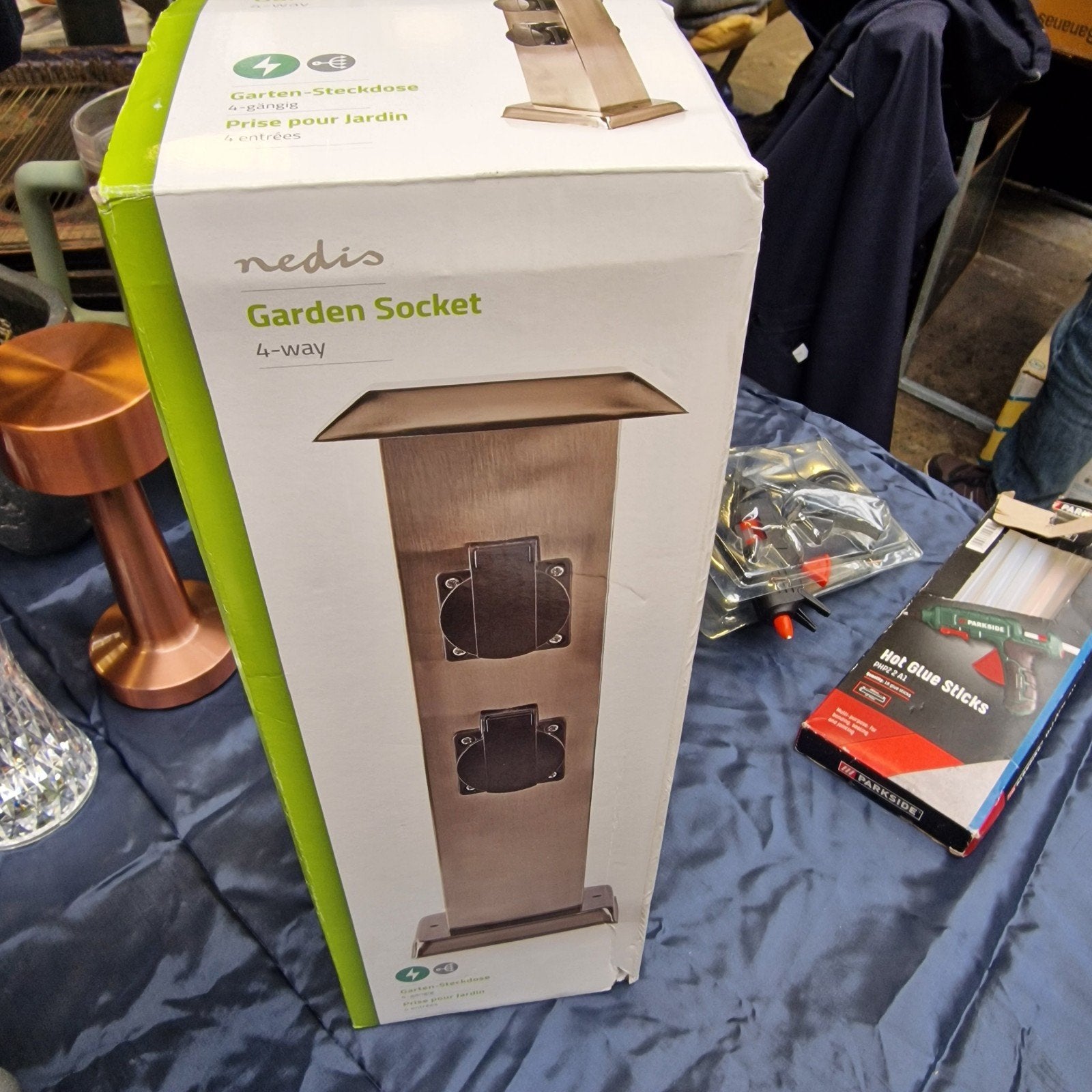 Aluiminum paal voor elektra aansluiting in de tuin., Ophalen of Verzenden, Nieuw