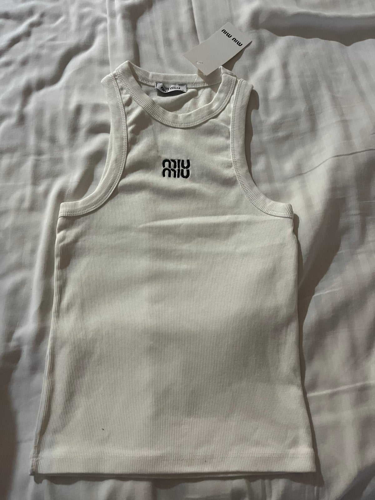 Miu miu shirt, Maat 38/40 (M), Verzenden, Wit, Nieuw