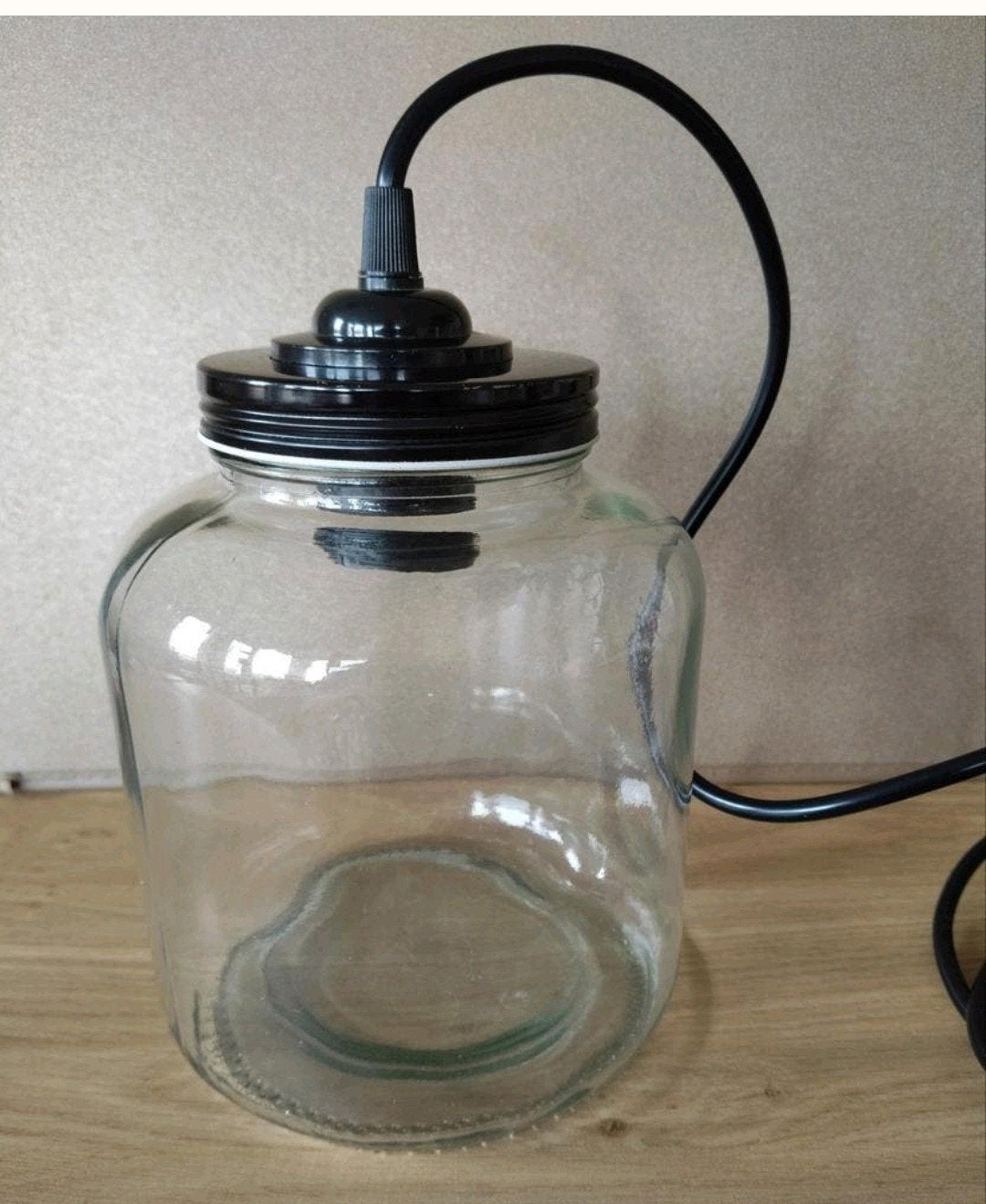 Decostar Hanglamp-Tafellamp - Glazen Pot met E27 Fitting, 30 tot 60 watt, Verzenden, Overige typen, E27 (groot)