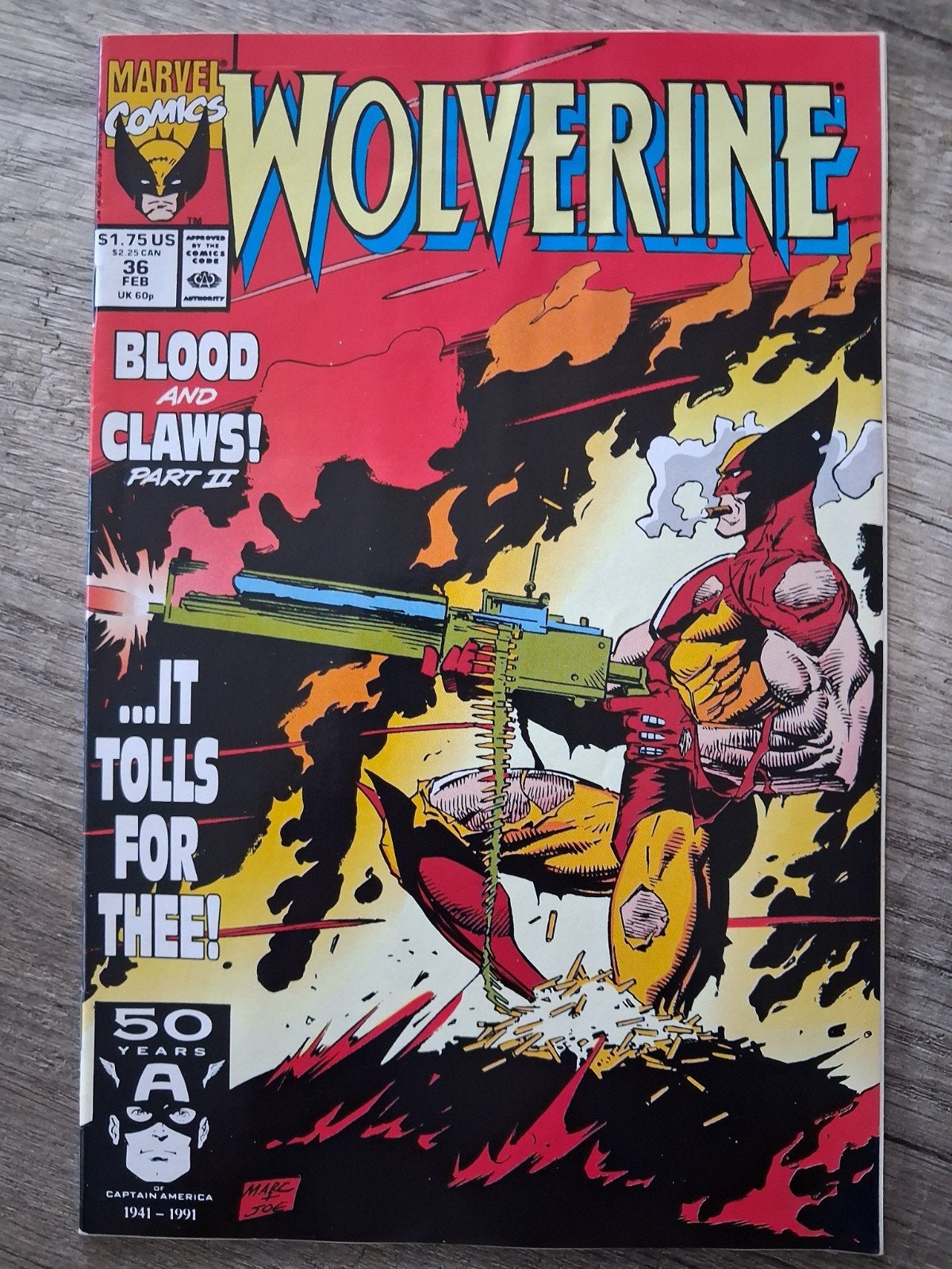 Wolverine #36 Marvel Comics - Blood and Claws! Part II, Ophalen of Verzenden, Gelezen, Marc Joe, Amerika