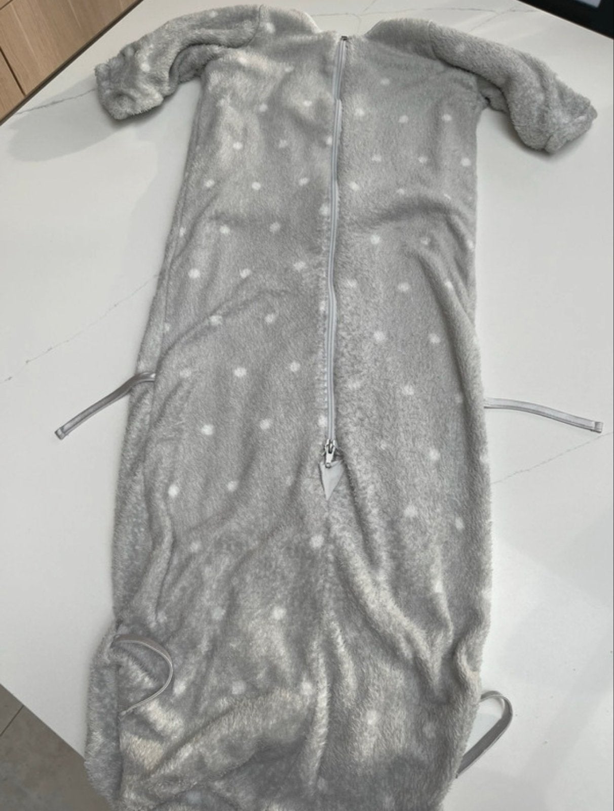 Puckababy winterslaapzak 100cm TOG 2.0 lichtgrijs met stip, Puckababy, Ophalen of Verzenden, Zo goed als nieuw, Grijs