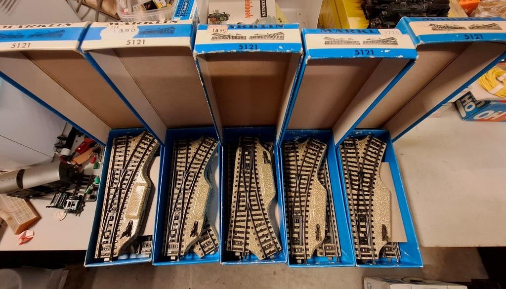 5121 marklin handwissels in ovp grote handel, Hobby en Vrije tijd, Modeltreinen | H0, Wisselstroom, Rails, Ophalen of Verzenden