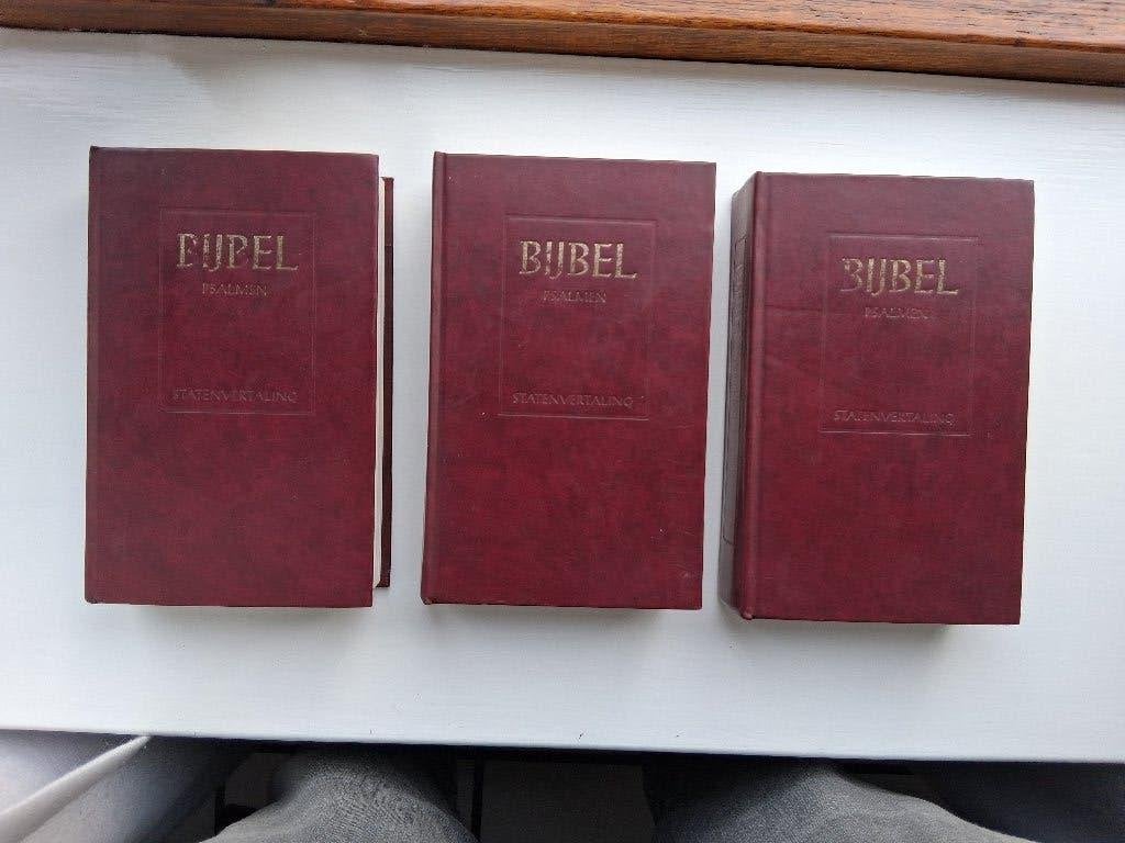 3x Bijbel (SV) met Psalmen, Formulieren en landkaartjes, Ophalen of Verzenden, Gelezen, Jongbloed, Christendom | Protestants