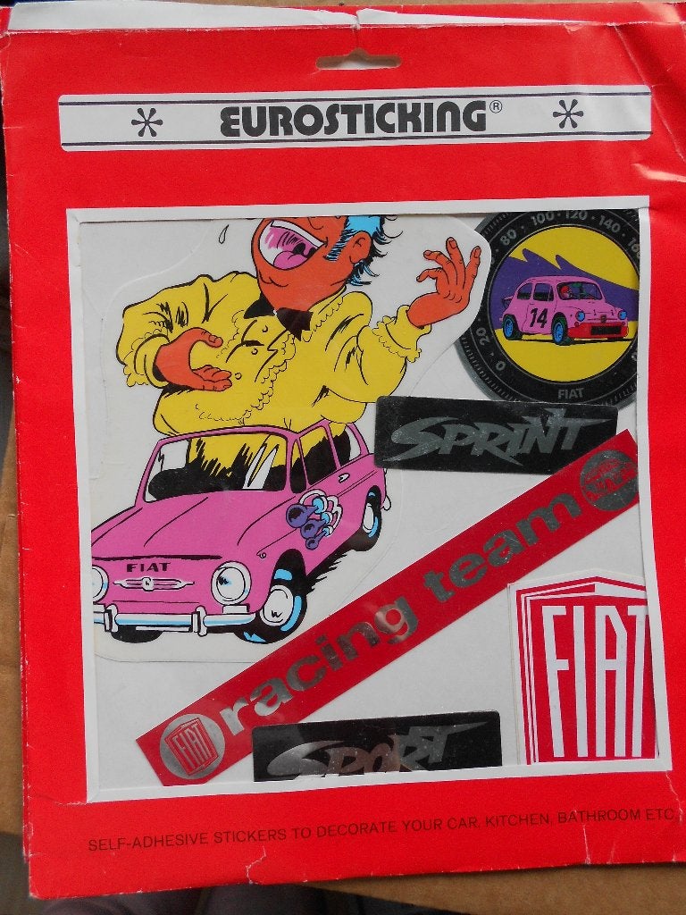 Fiat stickers eurosticking, Verzamelen, Ophalen, Gebruikt, Auto of Motor