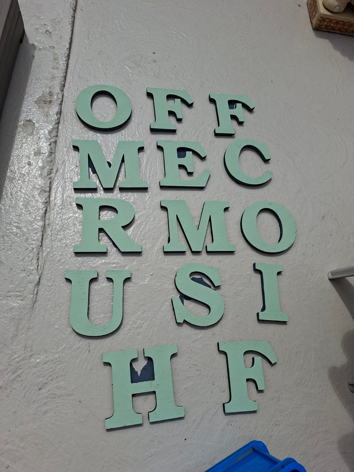 Brocante Decoratieve houten letters franse kapperszaak, Ophalen of Verzenden