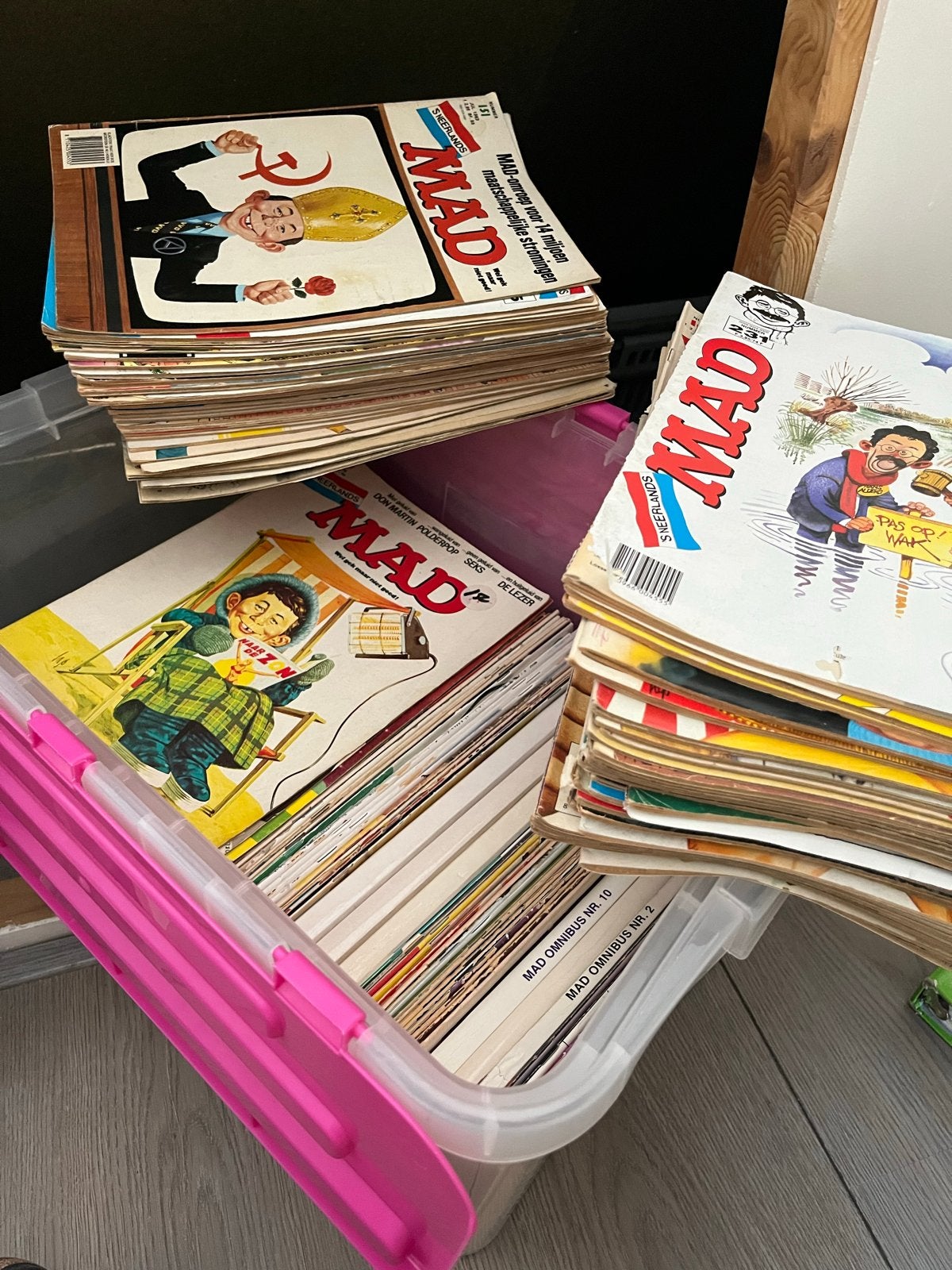 Grote collectie MAD Magazines - Diverse jaargangen, Boeken, Tijdschriften en Kranten, Ophalen of Verzenden, Gelezen, Overige typen