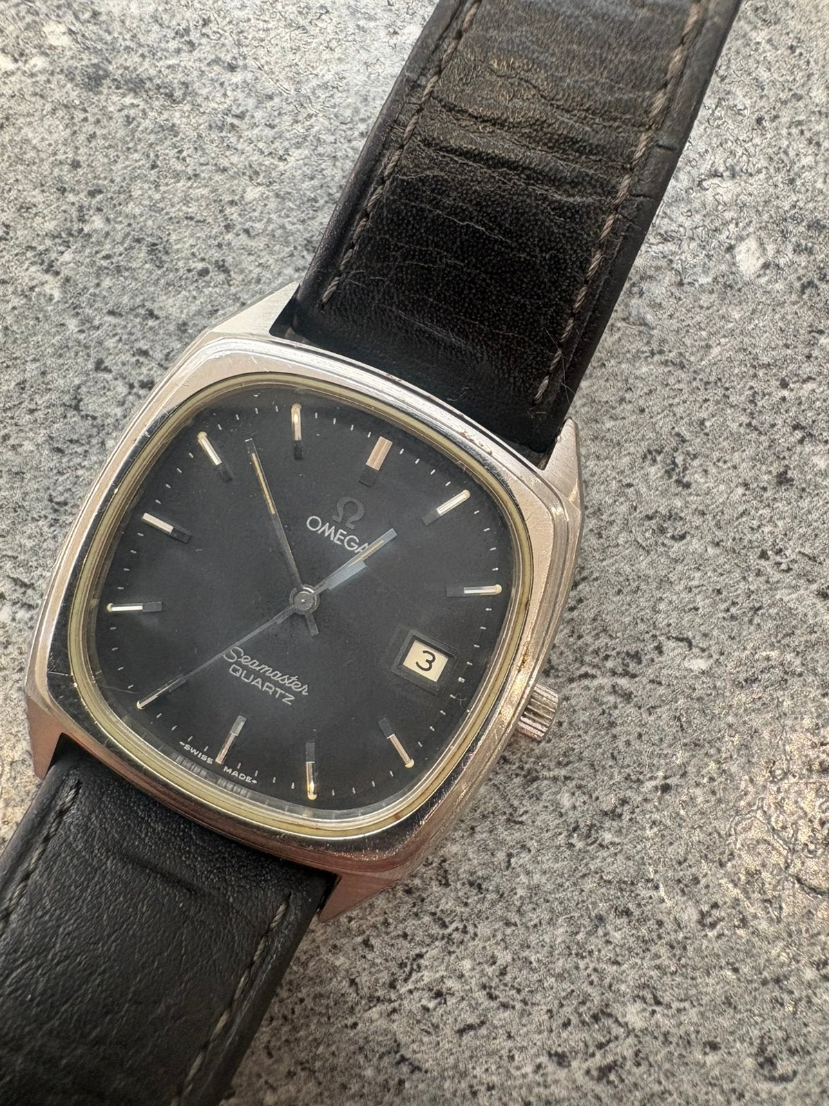 Omega seamaster quartz, Ophalen of Verzenden, Staal, Omega, 1960 of later