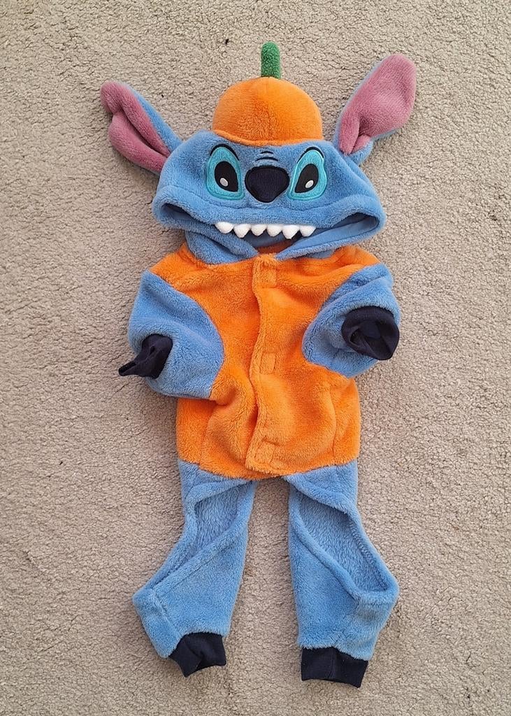 Stitch halloween pompoen pakje maat XS blauw oranje disney, Jongetje of Meisje, Ophalen of Verzenden, Zo goed als nieuw, Primark