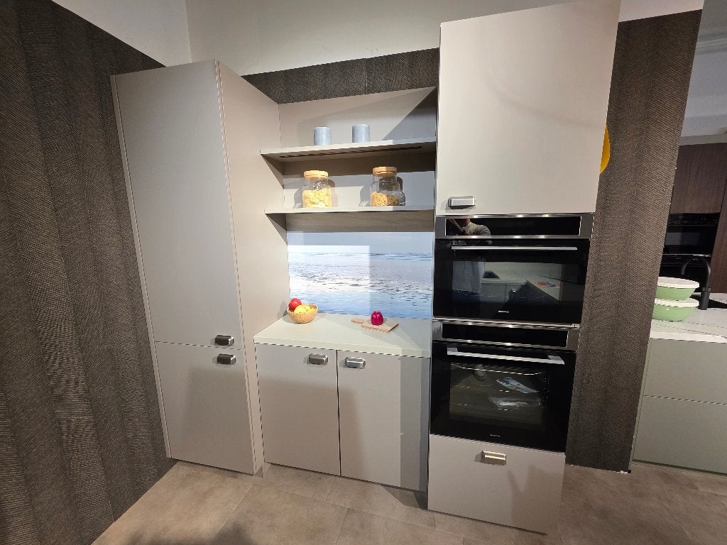Mooie keuken schiereiland composiet macchiato + kastenwand!!, Ophalen, Overige kleuren, Nieuw, Dubbelwandige keuken