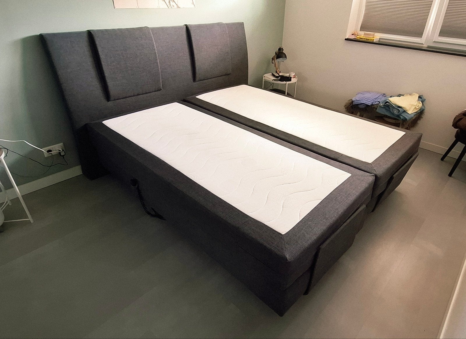 Excalibur elektrisch verstelbaar bed180x200cm, antraciet, Ophalen, Tweepersoons, 180 cm, 200 cm
