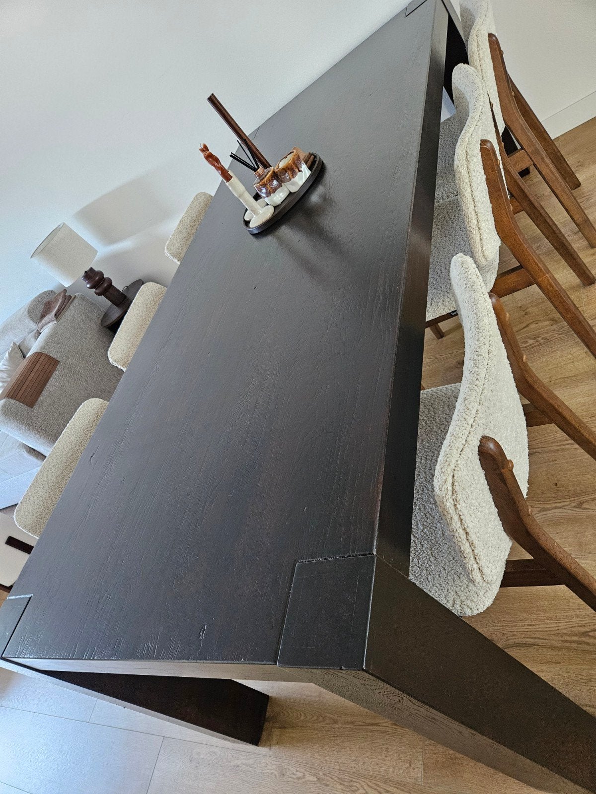 Eikenhouten eettafel, Huis en Inrichting, Tafels | Eettafels, Ophalen, Gebruikt, 200 cm of meer, 50 tot 100 cm