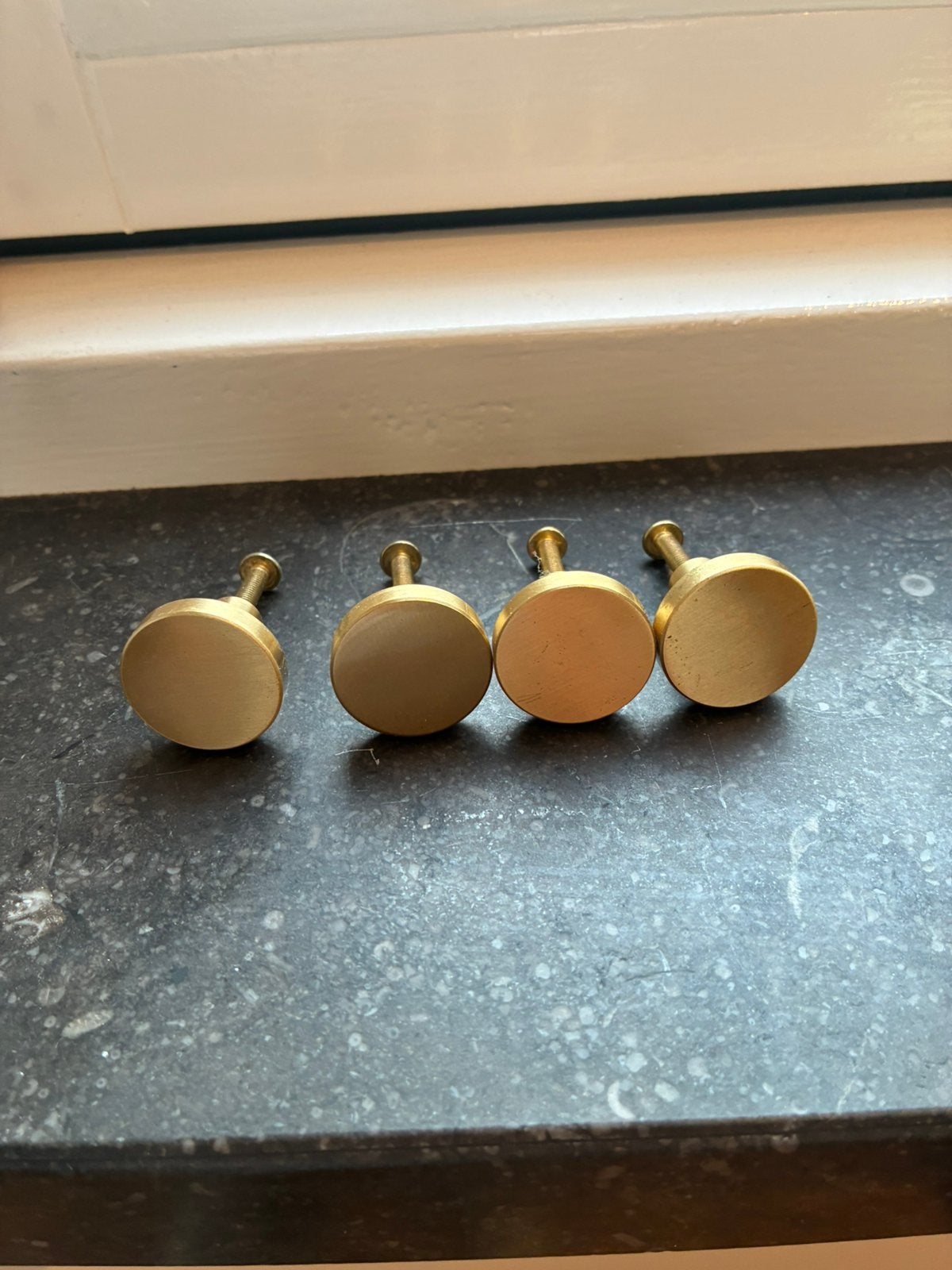 Koperen deurknoppen 4 stuks, Ophalen of Verzenden, Zo goed als nieuw, Koper of Messing