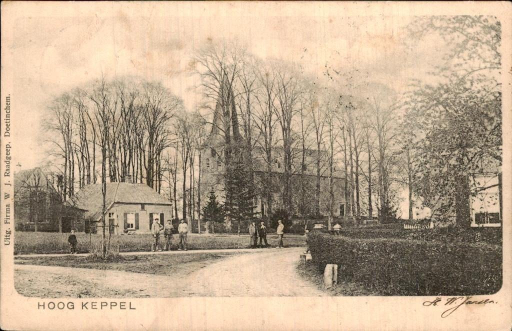 Hoog Keppel - Kerk - Dorpsgezicht, Verzamelen, Ansichtkaarten | Nederland, Gelopen, Gelderland, Voor 1920, Ophalen of Verzenden