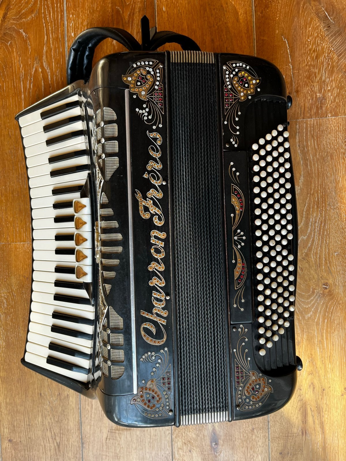 Mooie vintage Charron Frères accordeon - in goede staat, Muziek en Instrumenten, Accordeons, Gebruikt, Overige formaten, Toetsaccordeon