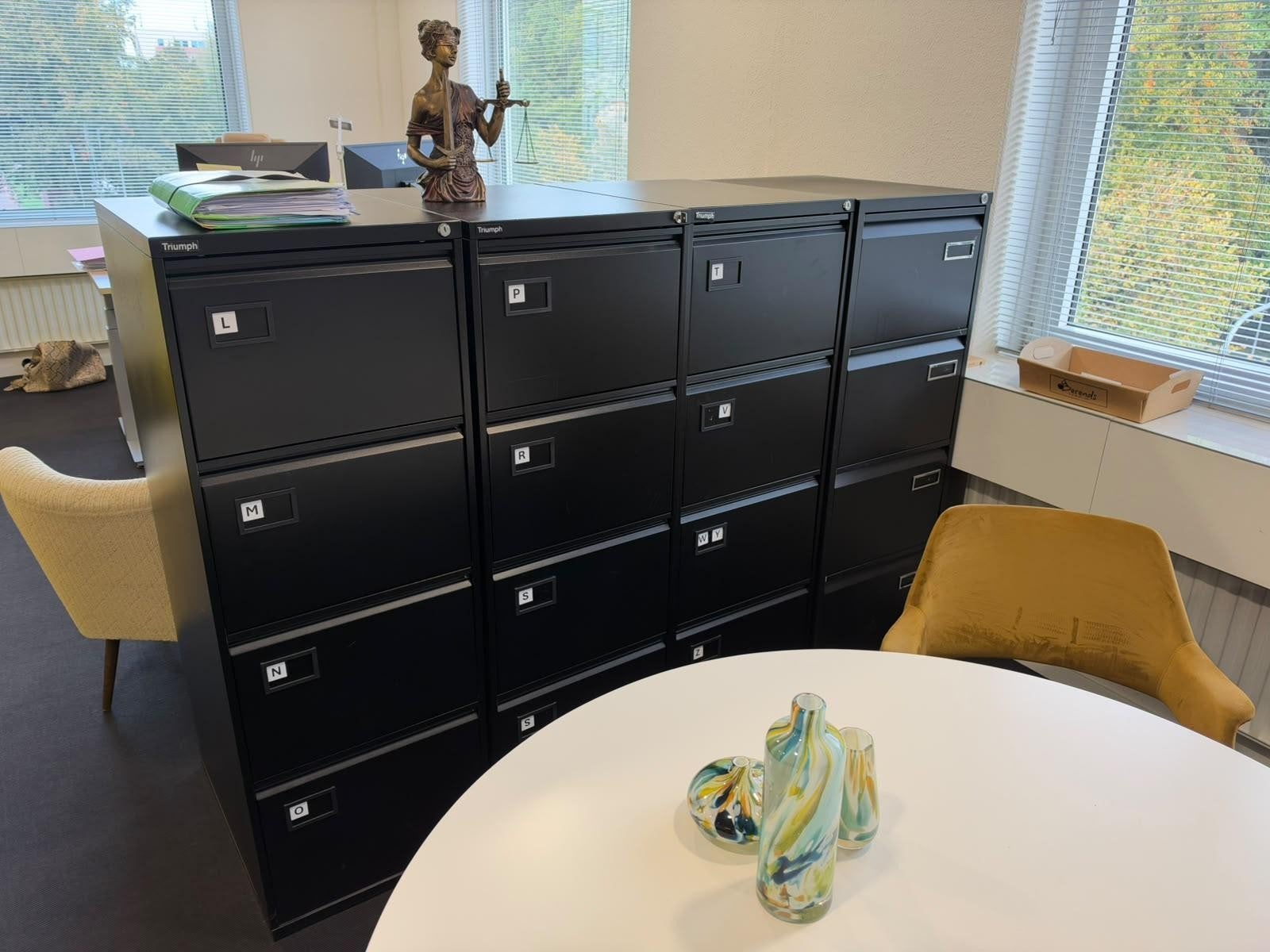 4x metalen archief ladenkasten, Huis en Inrichting, Ophalen, 100 tot 150 cm, 50 tot 100 cm, Zo goed als nieuw
