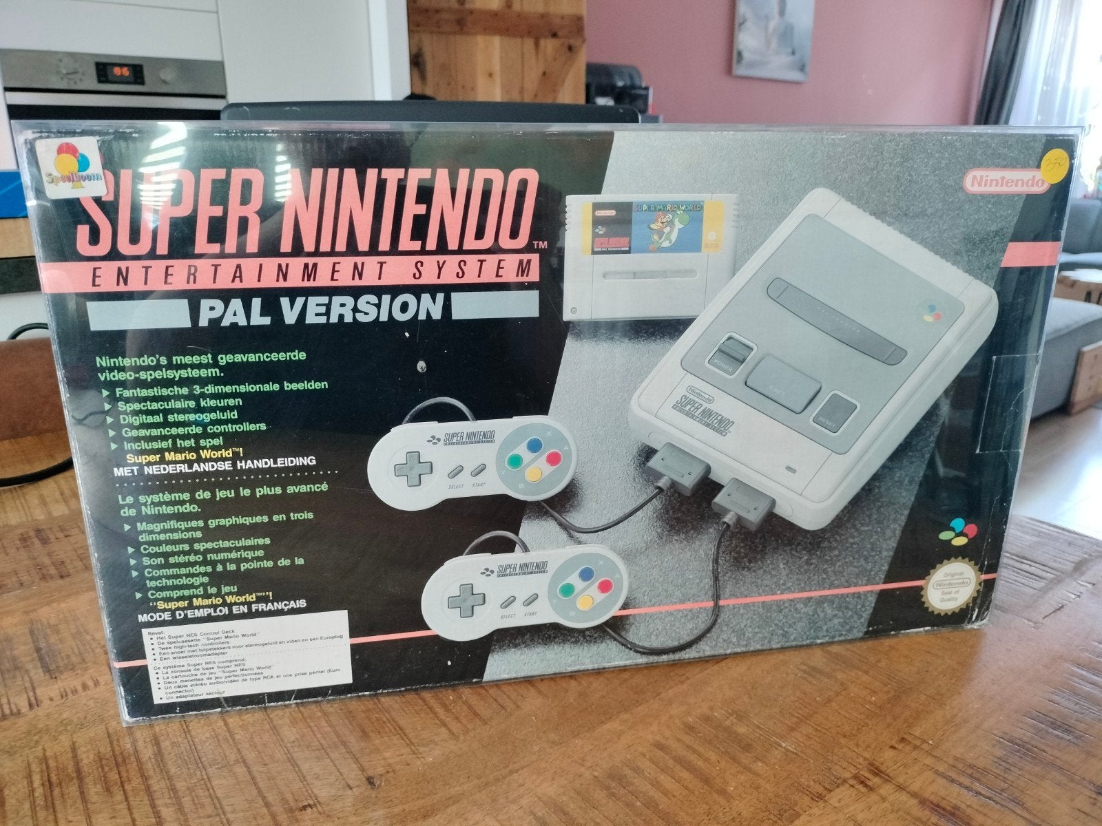 Nette Super Nintendo SNES In doos, Spelcomputers en Games, Spelcomputers | Nintendo Super NES, Zo goed als nieuw, Met 2 controllers