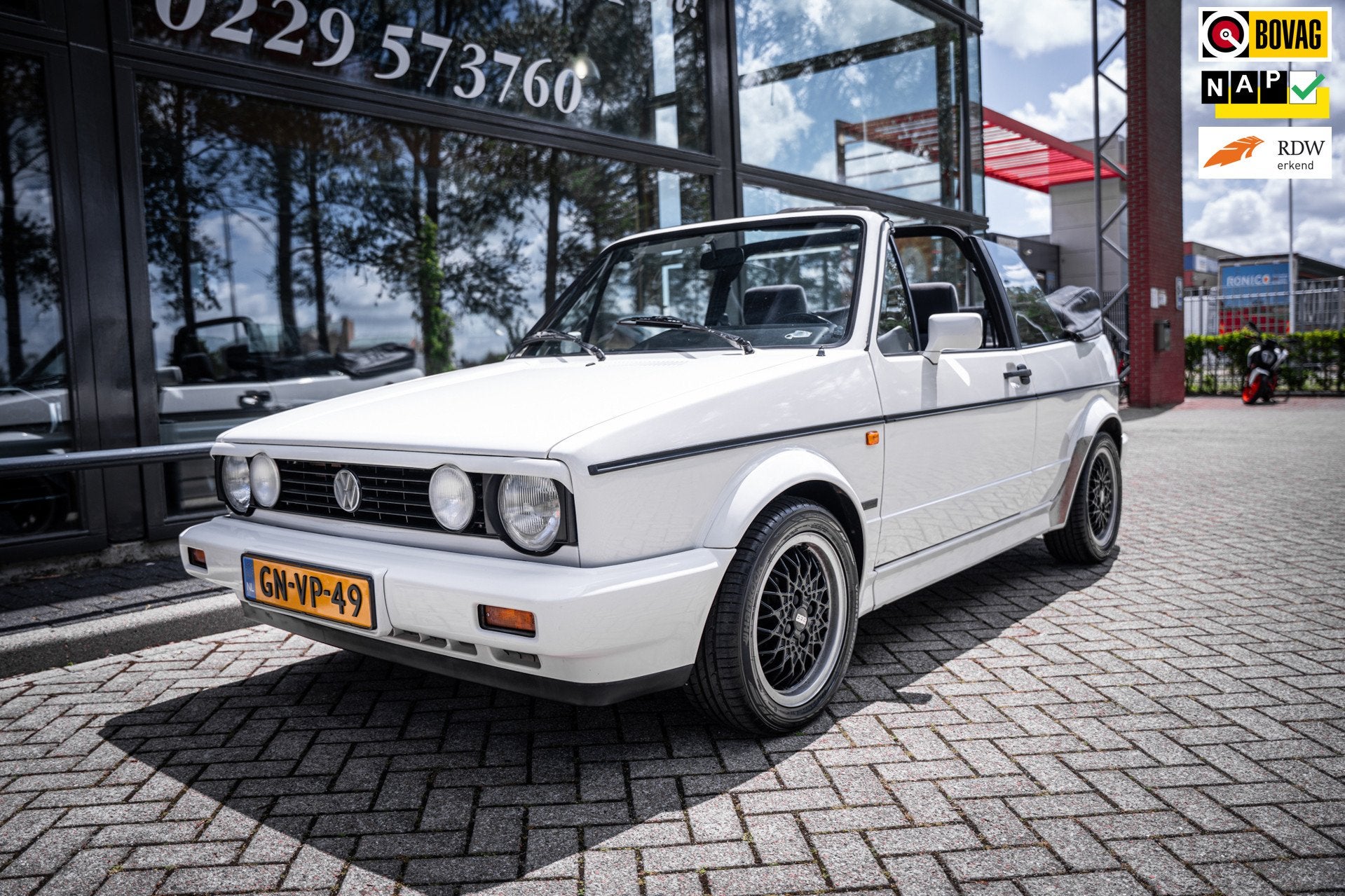 Volkswagen Golf Cabriolet 1.8 Quartett | Stuurbekrachtiging, Auto's, Voorwielaandrijving, Stof, Zwart, 4 cilinders