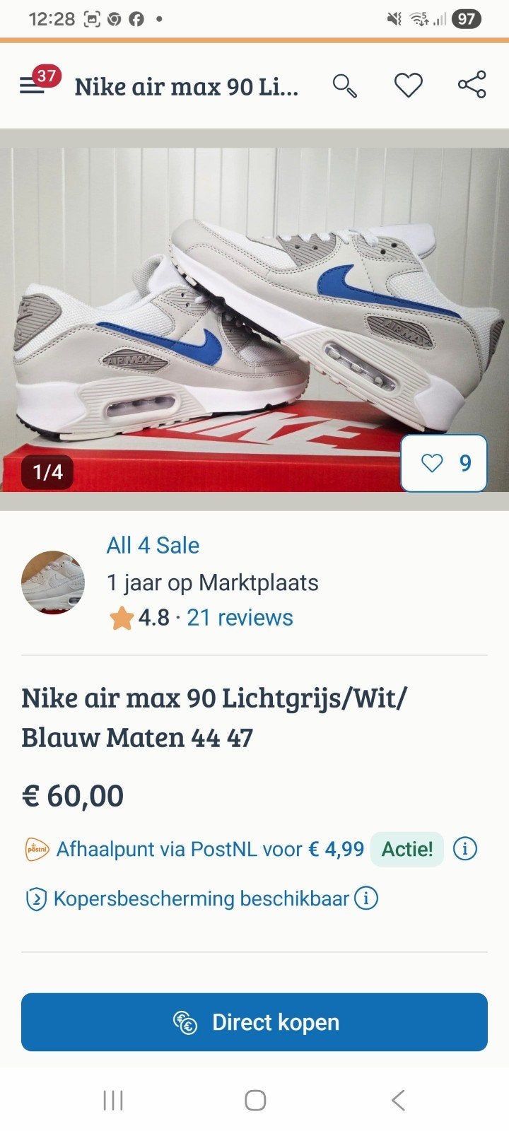 Nike Air Max 90 Sneakers - Diverse kleuren en maten, Overige kleuren, Nike, Nieuw, Ophalen of Verzenden