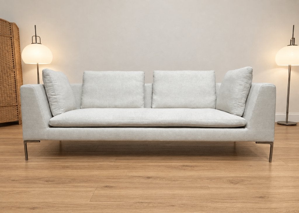 NIEUW GESTOFFEERD B&B Italia Charles 3-Zits + GARANTIE, Design Bank Bankstel Zetel 3-Zits B&B Italia, 75 tot 100 cm, Www.designplaats.nl