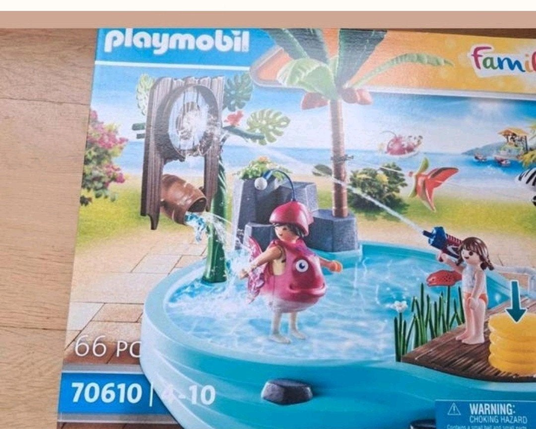 Playmobil Family Fun zwembad met watersplash 70610 *nieuw *, Complete set, Nieuw, Family fun, Ophalen of Verzenden