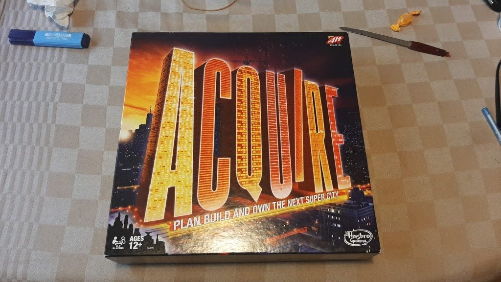 bordspel Acquire vintage van hasbro gaming tactiekspel, Een of twee spelers, Ophalen of Verzenden, Zo goed als nieuw