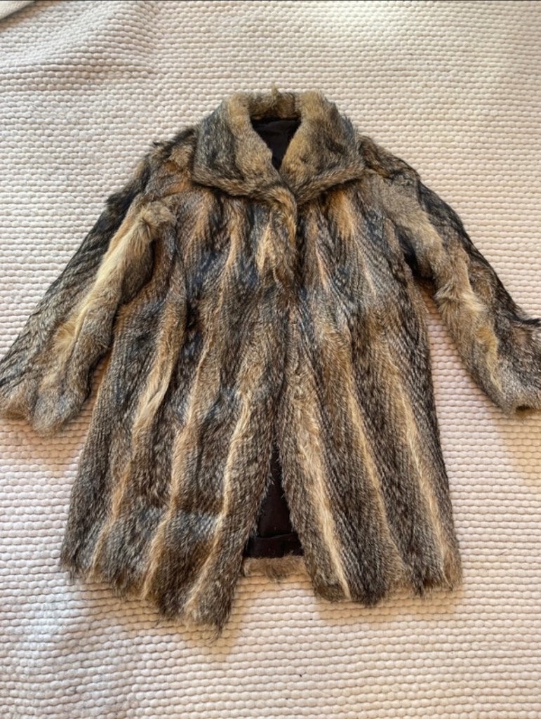 Vintage bontjas, Bruin, Ophalen of Verzenden, Onbekend, Maat 36 (S)