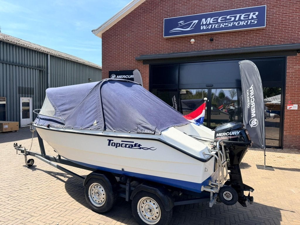 Topcraft 435 / Buiskap / 9.9 pk 4 takt, Watersport en Boten, Gebruikt, 4 m, Tot 10 pk, Topcraft