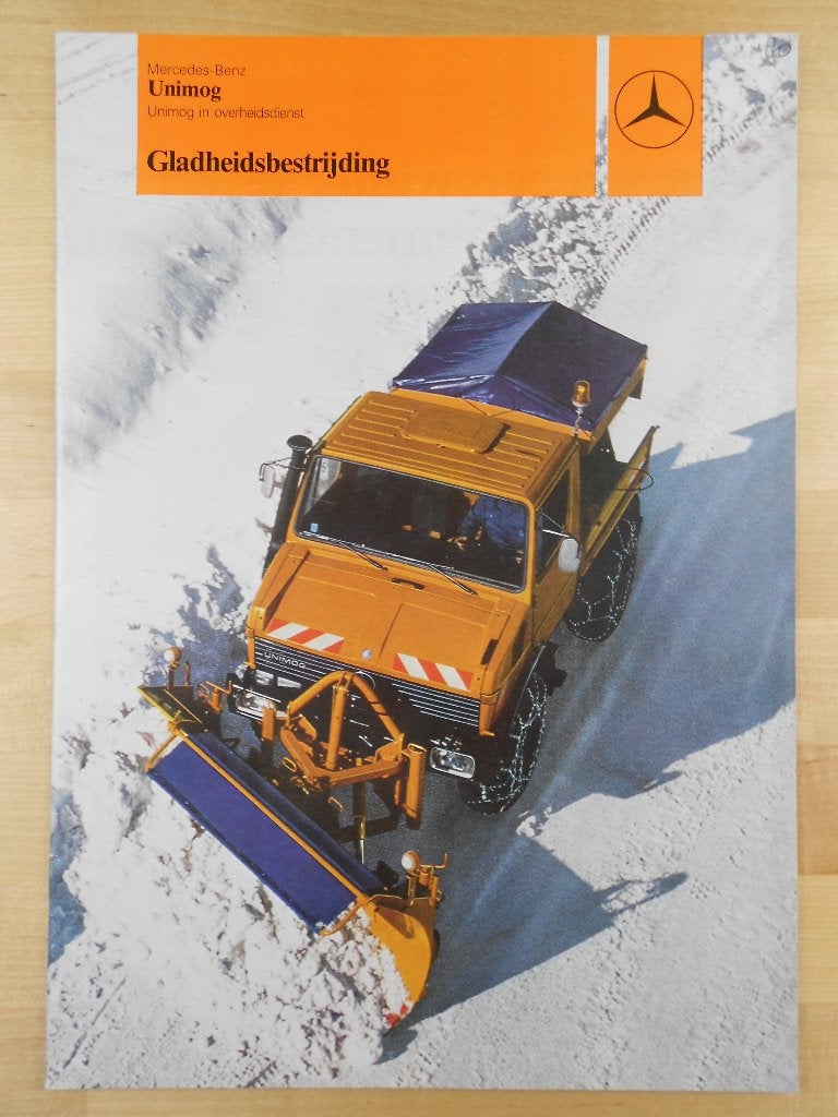 Unimog Gladheidsbestrijding Brochure 1980 U600 U900 U1000, Ophalen of Verzenden, Zo goed als nieuw, Overige merken, Unimog