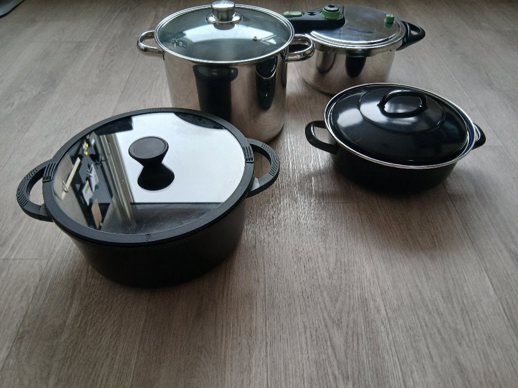 Pannen, Ophalen, Gebruikt, Rvs, Pannenset