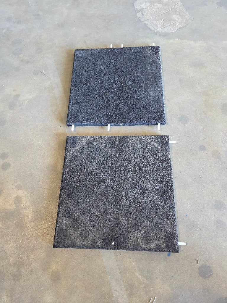 Rubberen tegels 50x50 koppelbaar (40 stuks), Ophalen, Gebruikt, Overige typen, Rubber