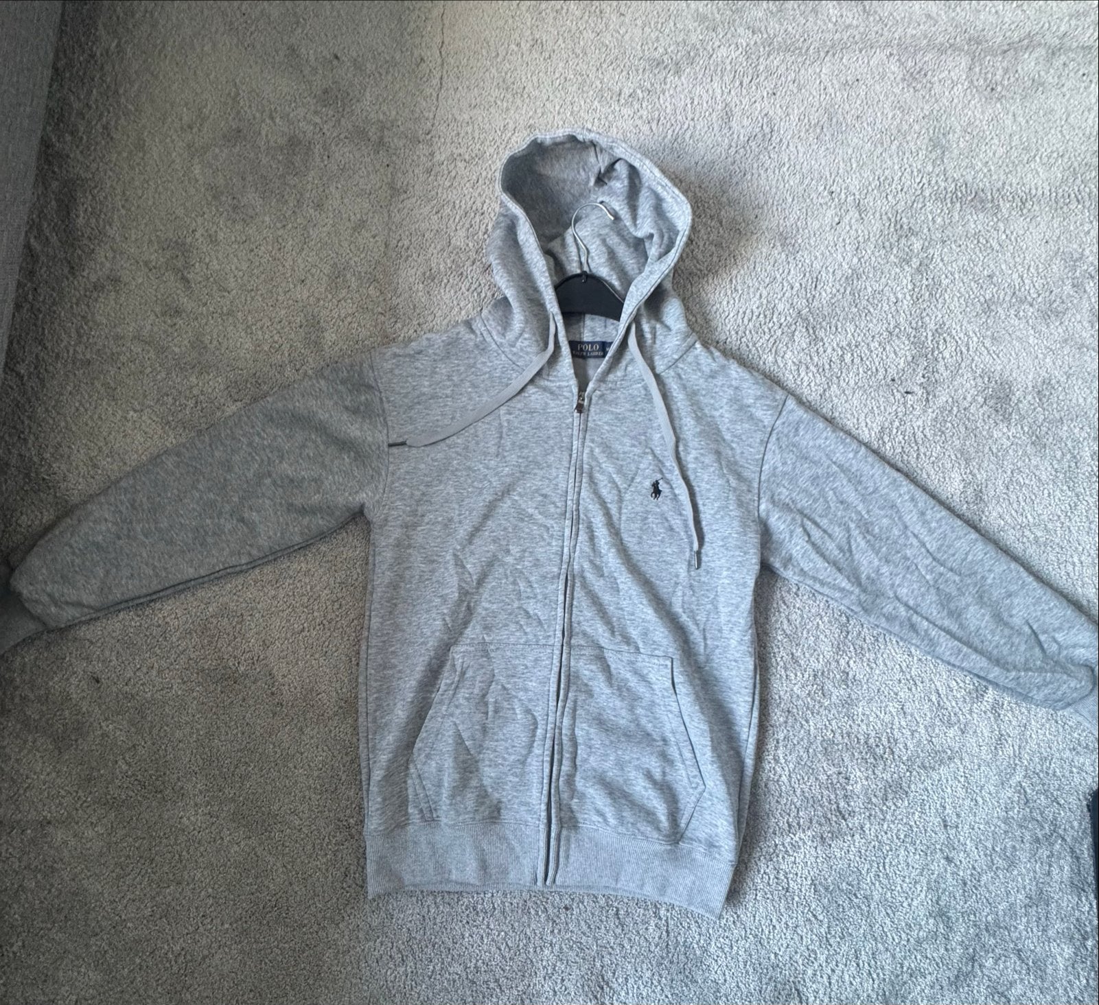 Polo Ralph Lauren Hoodie Grijs - Maat M, Ophalen of Verzenden, Gedragen, Maat 48/50 (M), Grijs