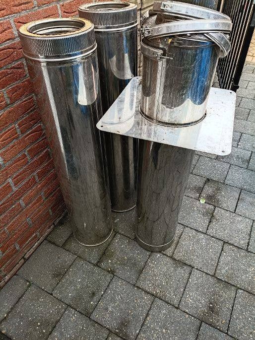 3 meter dubbelwandig rookkanaal voor de houtkachel 15 cm, Doe-het-zelf en Verbouw, Ophalen, Overige materialen, Gebruikt, Minder dan 20 mm