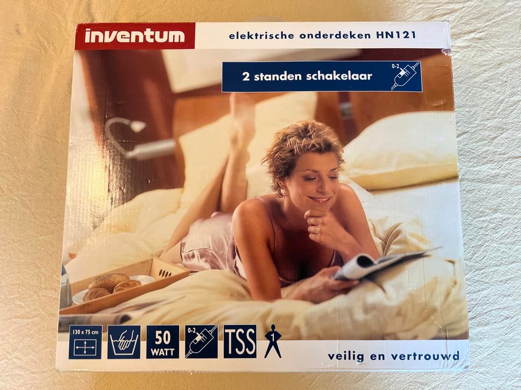 Inventum Elektrische Onderdeken HN121 - Eenpersoons, Eenpersoons, Wit, Ophalen of Verzenden, Deken of Dekbed