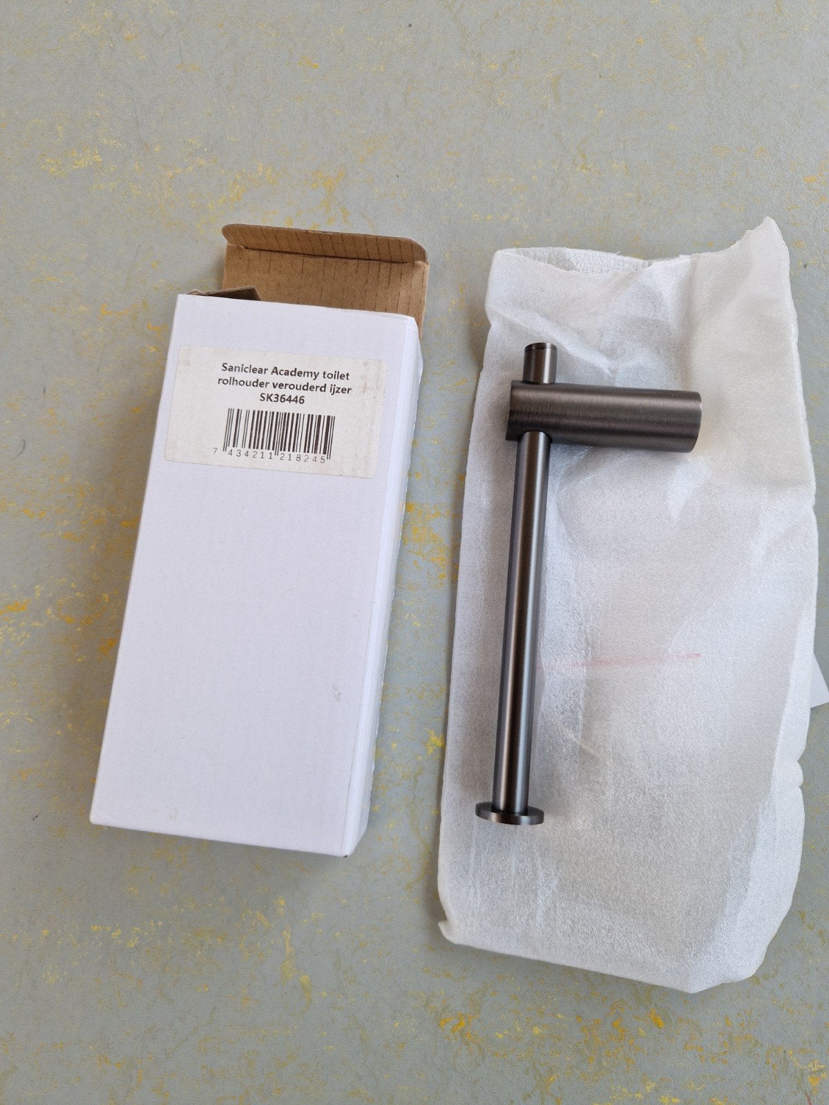 Saniclear Academy WC-rolhouder Verouderd IJzer (Gun Metal), Ophalen of Verzenden, Nieuw, Toilet