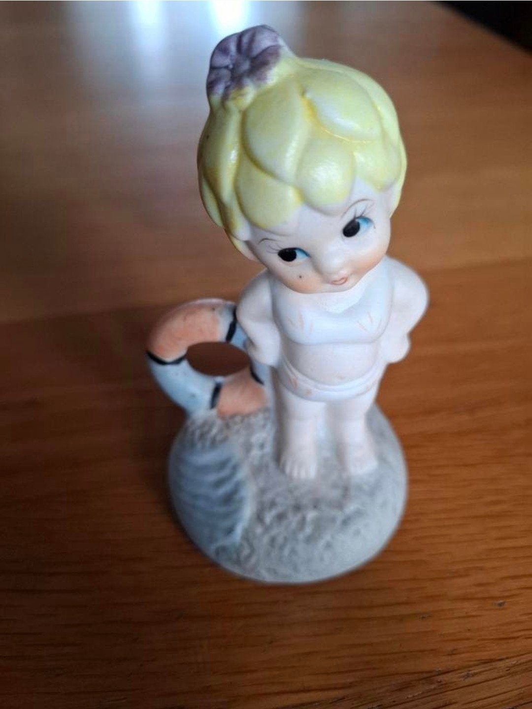 Vintage Beeldje Kindje met Zwembandje - Jaren '70/'80 Taiwan, Verzamelen, Beelden en Beeldjes, Ophalen of Verzenden