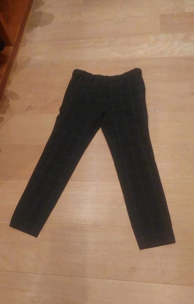 Slim fit geruiten casual pantalon maat 29, Zwart, Ophalen of Verzenden, Zo goed als nieuw, H&M