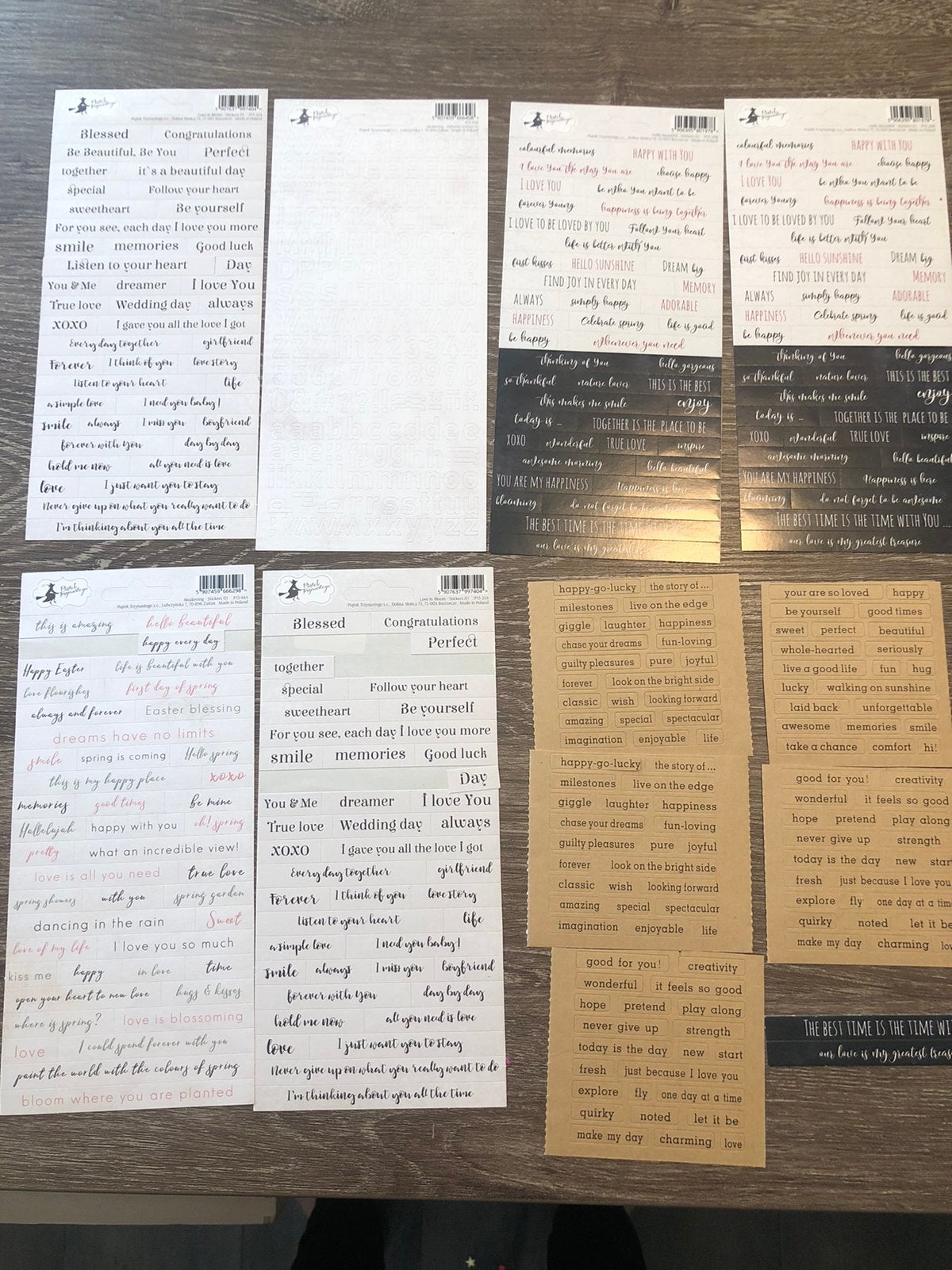 Stickers sentiments teksten voor kaart scrapbook, Hobby en Vrije tijd, Ophalen of Verzenden, Zo goed als nieuw, Frame of Mal