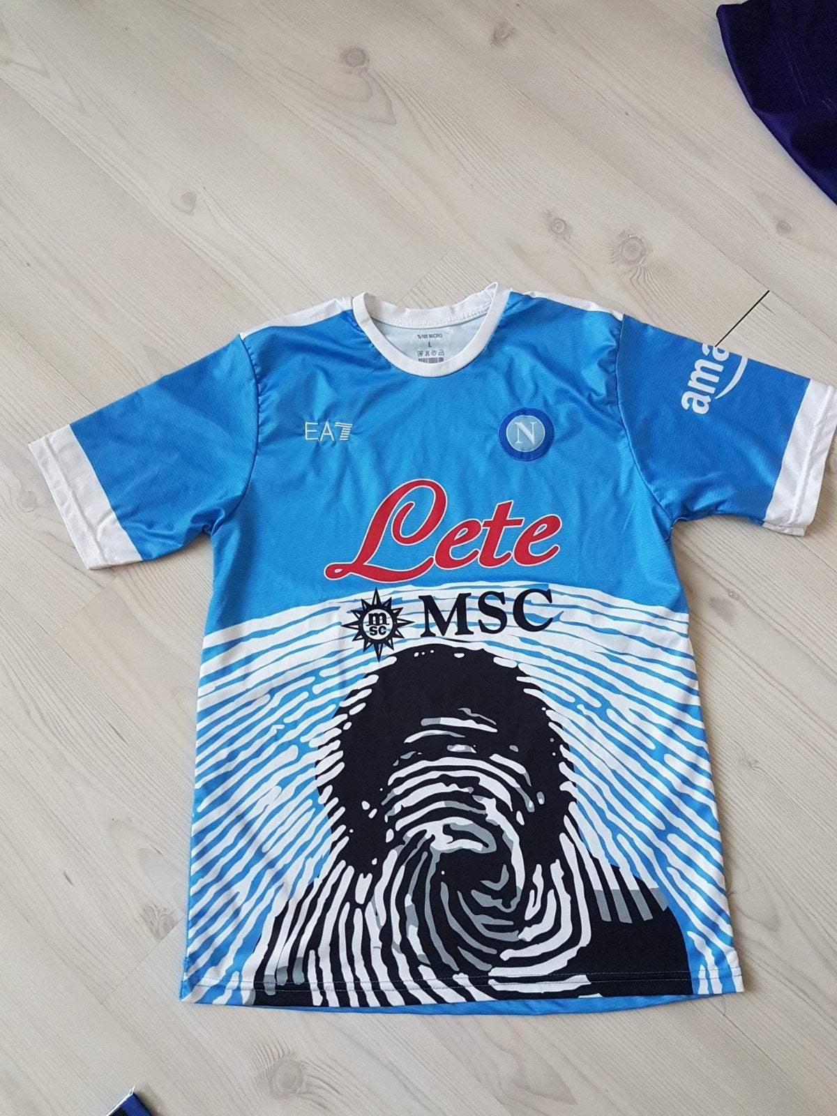 Maradona Napoli voetbalshirt in size large, Ophalen of Verzenden, Zo goed als nieuw, Shirt