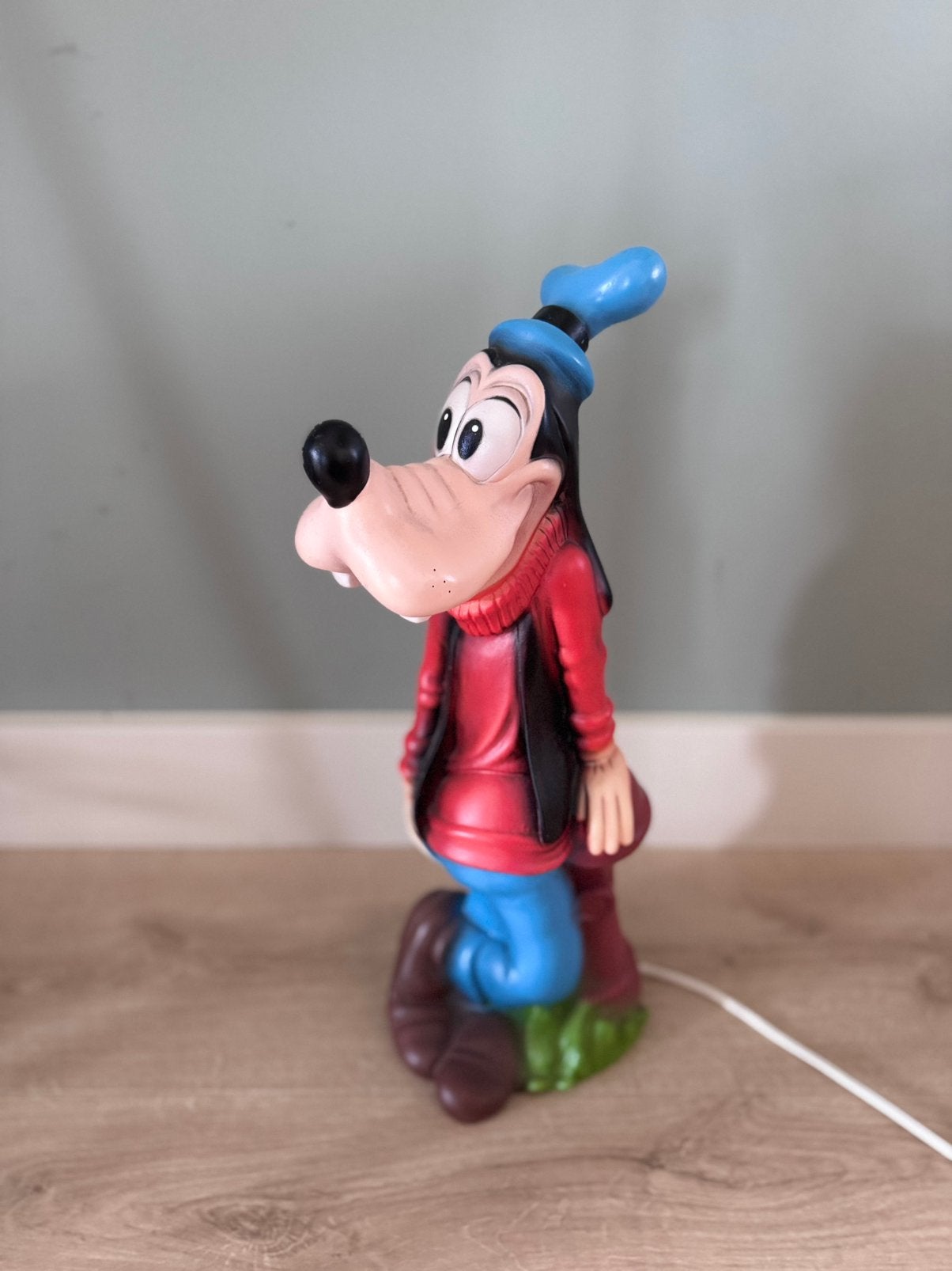 Vintage Goofy tafel/nachtlamp van Heico, Ophalen of Verzenden, Goofy of Pluto, Gebruikt, Beeldje of Figuurtje