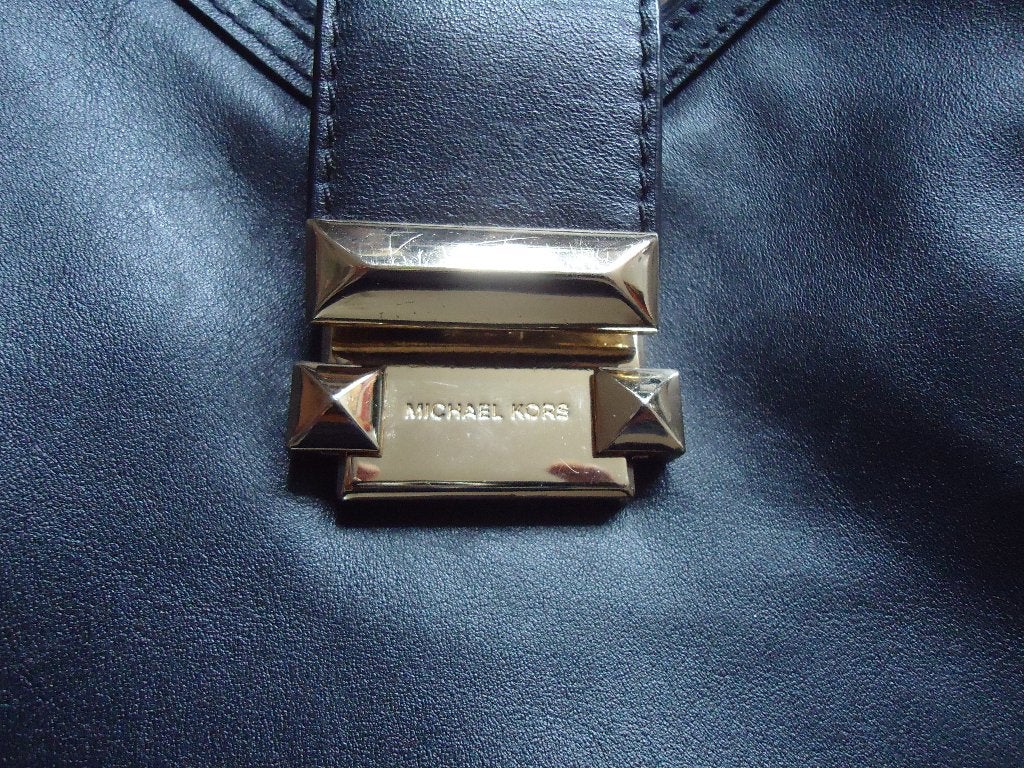 Zwart met gouden Michael Kors tas met pashouder, Ophalen of Verzenden, Zo goed als nieuw, Zwart, Handtas