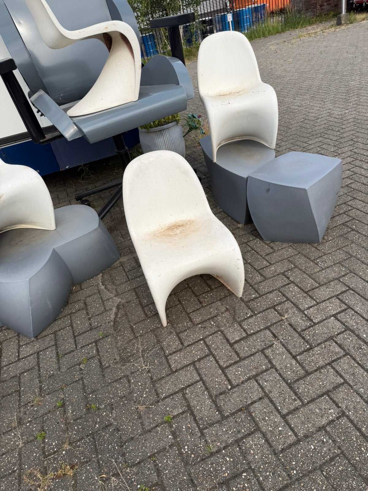6 st vitra panton stoelen gebruikt, Jeroen@spektakelwonen.nl, Ophalen of Verzenden, Vijf, Zes of meer stoelen, Postbus 494
