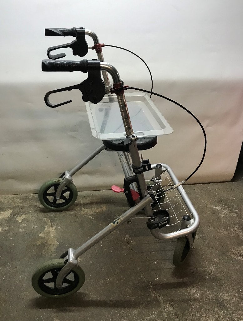 Rollator, Premis, Probo, met afneembare kunststof tray, Diversen, Ophalen, Opvouwbaar, Gebruikt