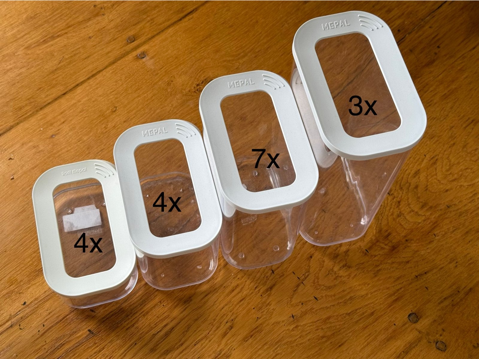 Mepal Modula Voorraadpotten Set - Diverse Maten, Huis en Inrichting, Kunststof, Ophalen of Verzenden, Zo goed als nieuw, Voorraadpot