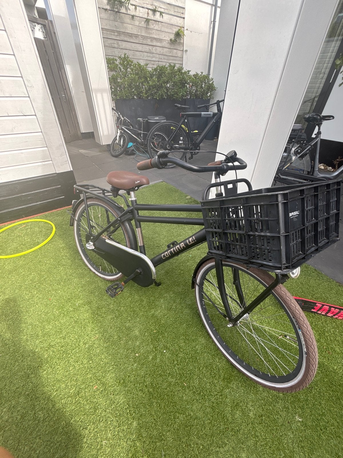 Cortina U4 Transportfiets Dames Zwart - Zo goed als nieuw, Terugtraprem, Versnellingen, Zo goed als nieuw, 50 tot 53 cm