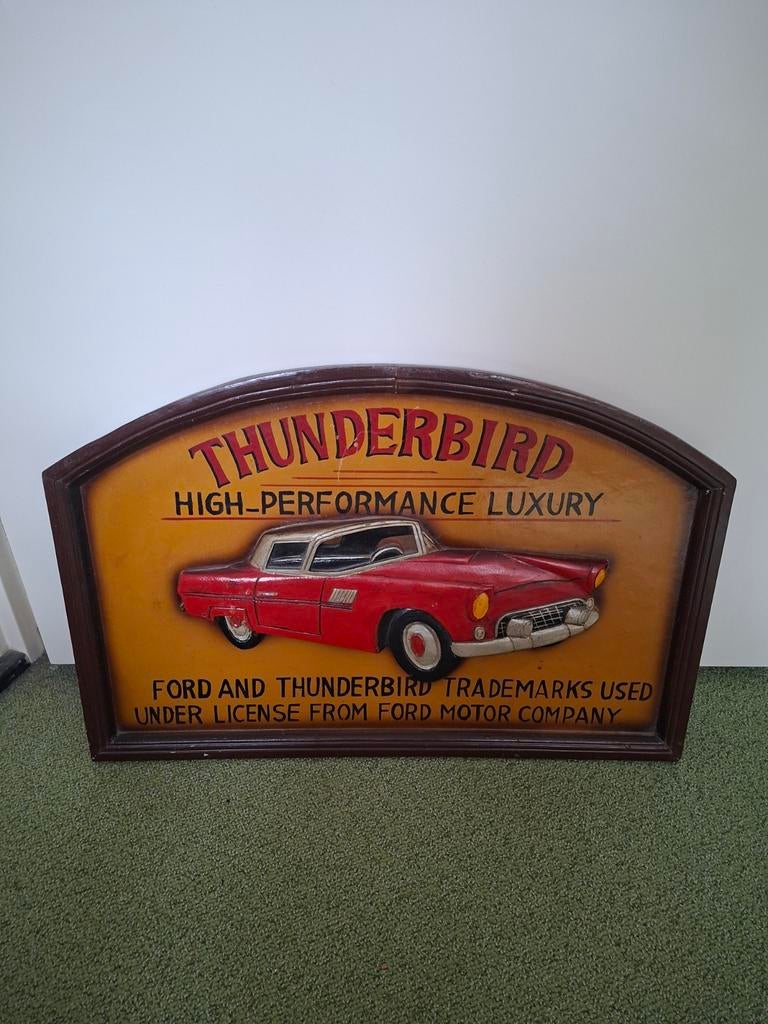 Wandbord Ford Thunderbird, Ophalen, Nieuw, Auto's